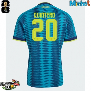 Kolumbia Juan Fernando Quintero #20 Vieraspaita MM-kisat 2026 Lyhythihainen